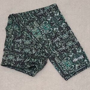 Marmot Women's Medium (8) Blue Green Abstract Yoga Capri Leggings